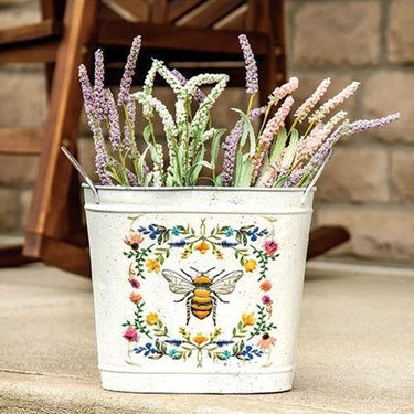 Honeybee Floral Oval Bucket 11